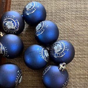 Toronto Maple Leafs unbreakable Ornaments. Set of 8